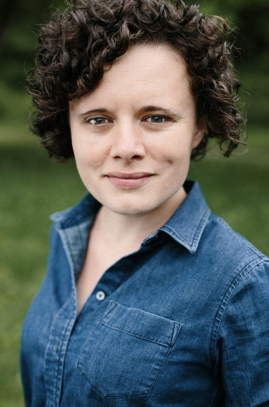 photo of sally hudson wearing a blue jean shirt