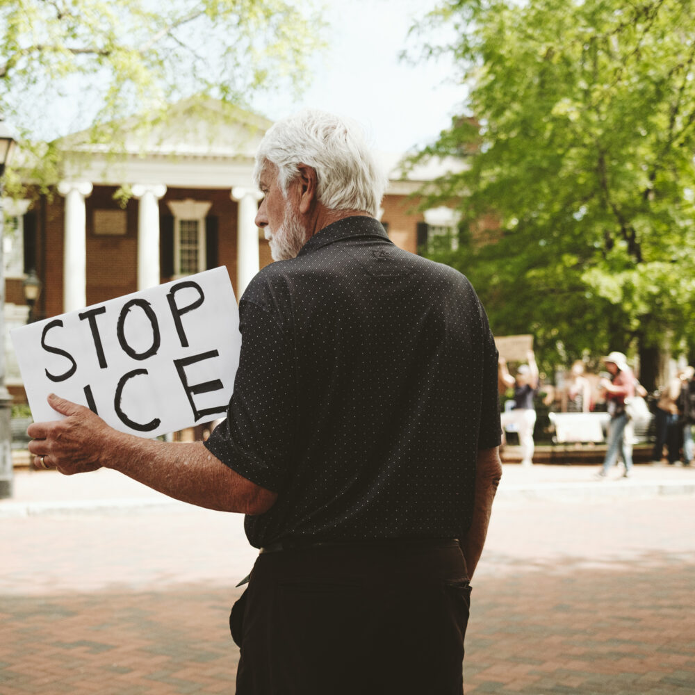 Plainclothes agents detain two men at Albemarle County Courthouse