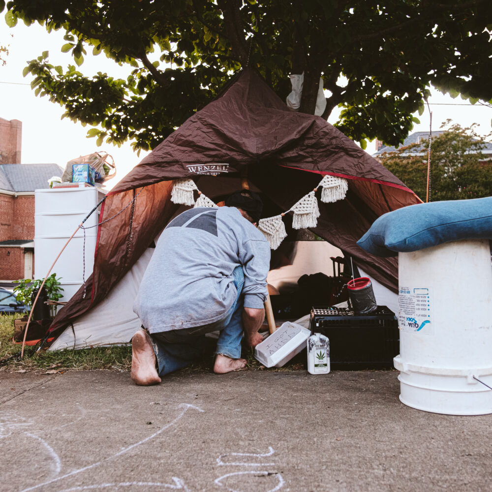 Unhoused support groups call on Charlottesville to designate campsites on city property